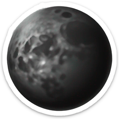 Moon black sticker