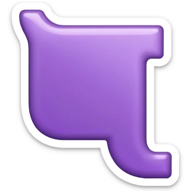 purple letter I sticker