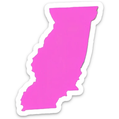 Pink state of Georgia sticker