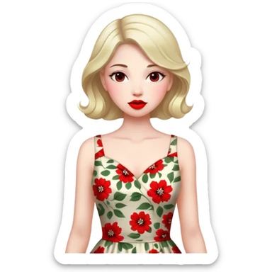 woman dress polish sticker