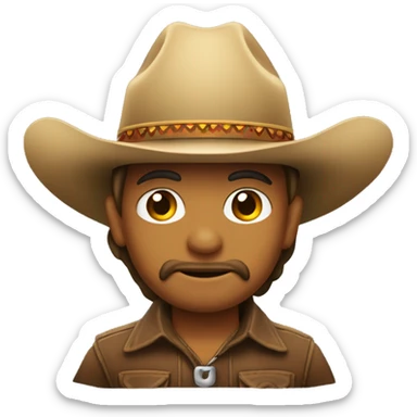 Camaron con sombrero de vaquero sticker