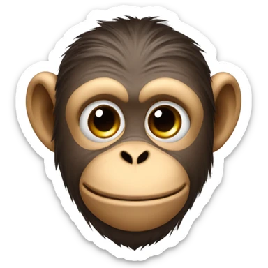Create a monkey doing a kiss face  sticker