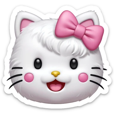 Hello kitty laughing hard sticker