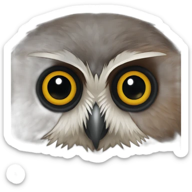 brown Strix uralensis sticker