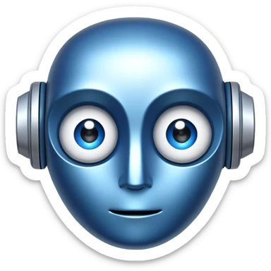 The 👀 with 🙂 bot looks to the screen on left side sticker