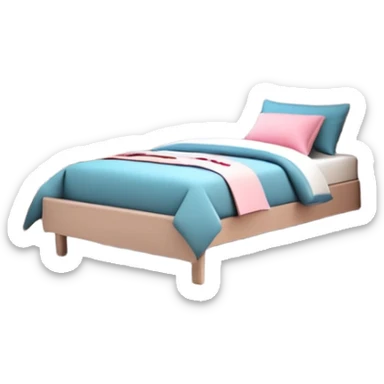 3D rendering realistic still life ultra detailed teenage girls bedroom, with walls sticker