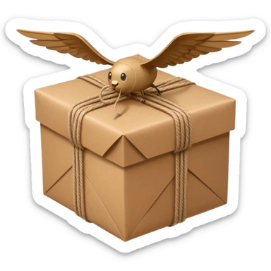 Flying package sticker