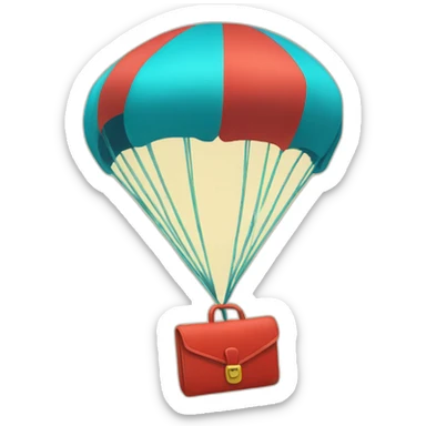 parachute and token sticker