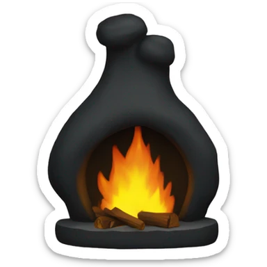Black hearth sticker