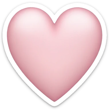light pink heart sticker