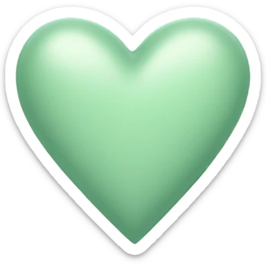 Light sage green heart sticker