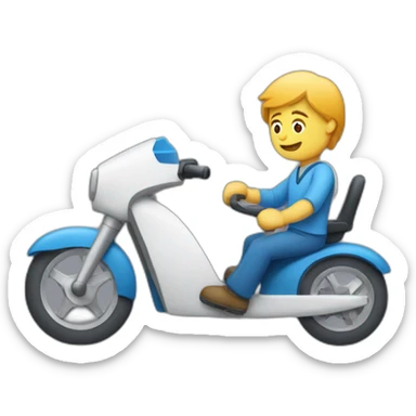 Un homme qui conduit une voiture de sport sticker