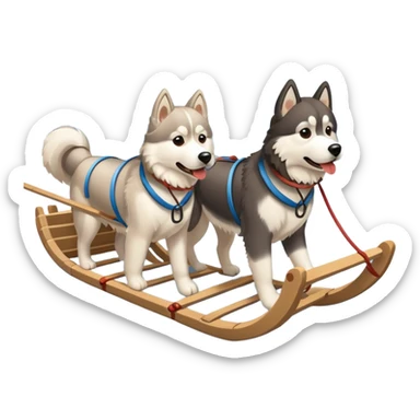 Dog sled sticker