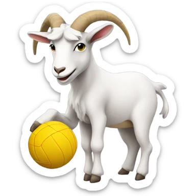 Goat playing volleyball sticker
