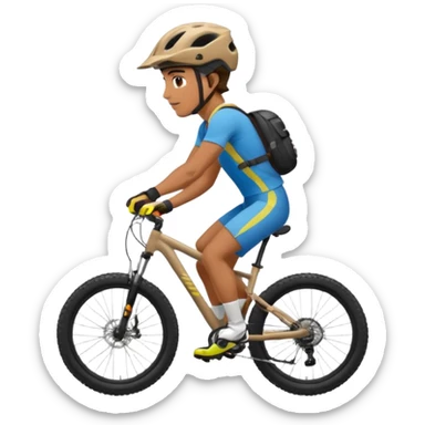 Mountain biker sticker