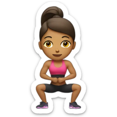 a sad female fitness trainer weightlifting sticker