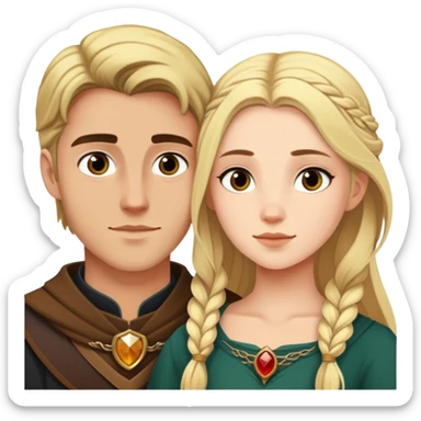 aelin galathynius with her boyfriend sticker