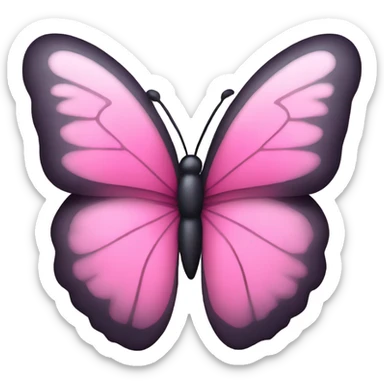 Pink butterfly sticker