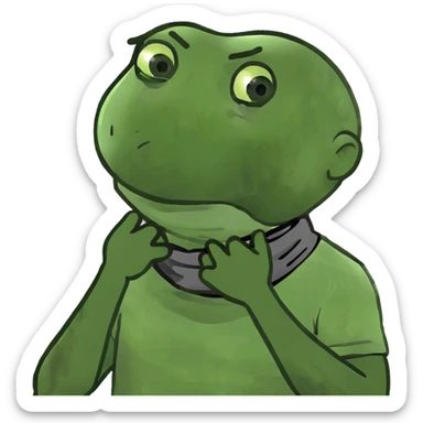 person choking themselves  sticker