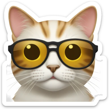 Cat with sunglasses sticker