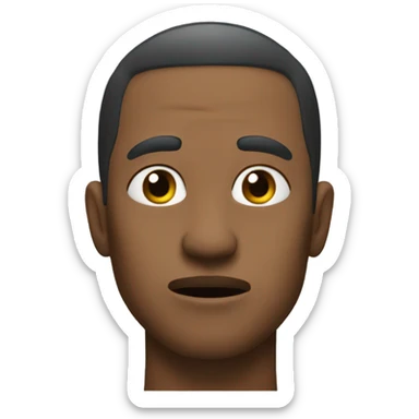 man biting his lower lip  sticker