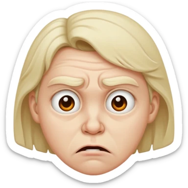 Disgusted face  sticker