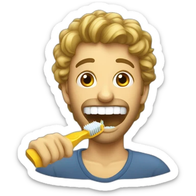 Gens qui se brosse les dents sticker