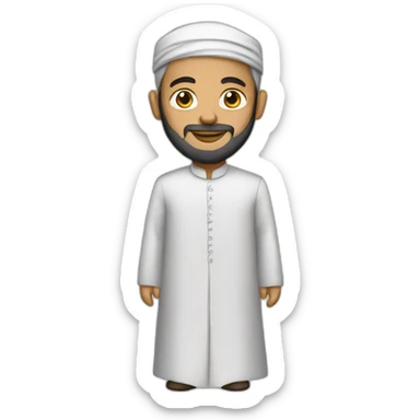 A Muslim cleric in a formal dress sticker