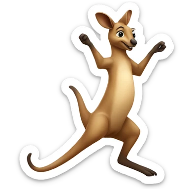 kangaroo dancing sticker