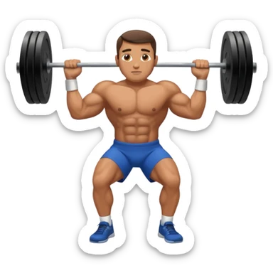 A man lift heavyweight in gym sticker