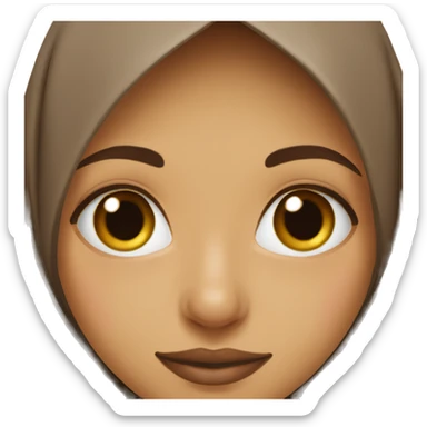 Brown Hijabi with mole on left side by lip sticker