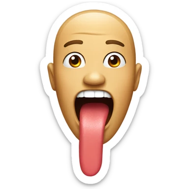 Person with tounge sticking out sticker
