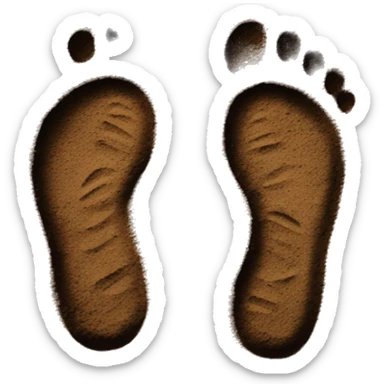 pair of shoeprints in the dirt sticker