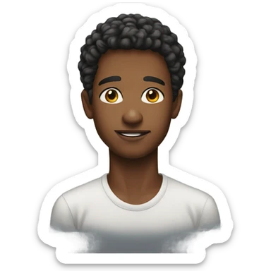 portrait of a young man sticker