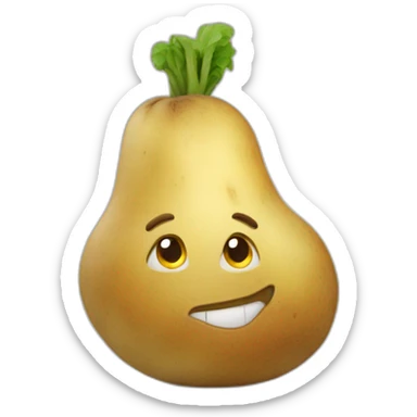 Une patate avec une arme sticker