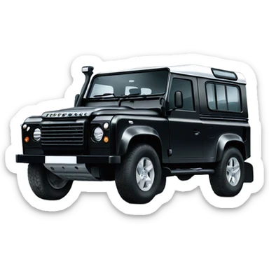 Land Rover defender black sticker
