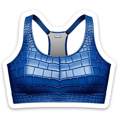 super realistic blue crocodile leather crop top sticker