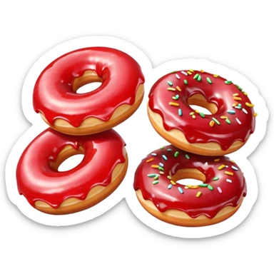 Apples and sugar coated donuts sticker