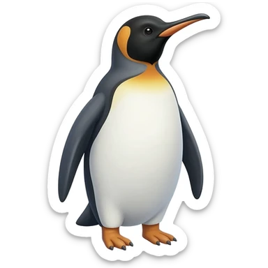 King penguin sticker