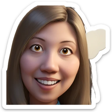 smiling girl portrait meme sticker