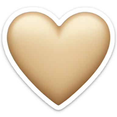 Beige heart  sticker