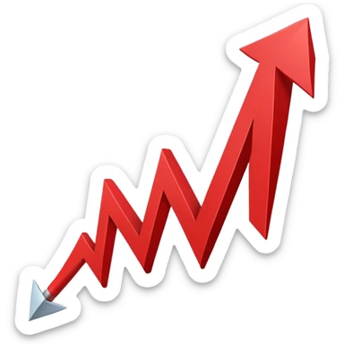 A graphics sheet in which graphic arrow is going up; Said sheet is called "Muscle mass" 📈 sticker