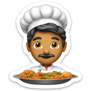 indian food chef sticker