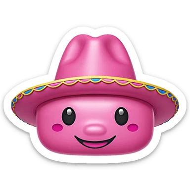 jeff koons pink spam sombrero inflatable sculpture  sticker