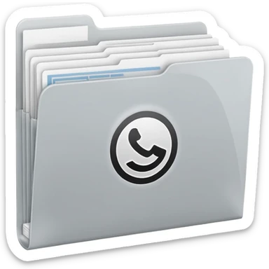 A minimal emoji-style icon of this frosted light-gray plastic folder with elastic closure, closed, with a small clean tax/forms symbol on the front (stacked papers or checklist icon), subtle shading, and a neutral, administrative, organized vibe. sticker