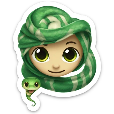cute Slytherin baby snake with scarf hogwarts sticker