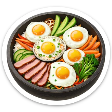 Create an emoji for Korean ishiyaki bibinba   sticker