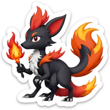Salandit-Salamence-Foxy-Braixen-fusion sticker