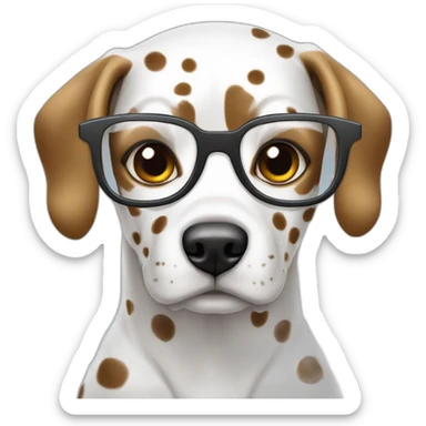 dalmata with glasses sticker