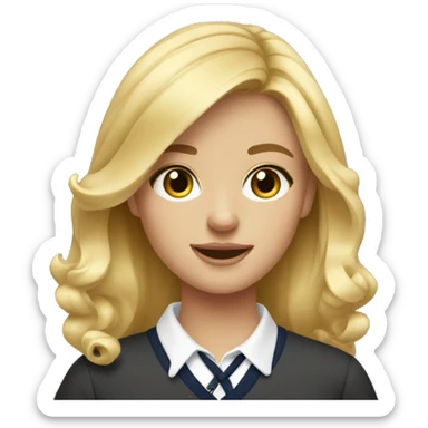 Preppy blond teenage girl sticker